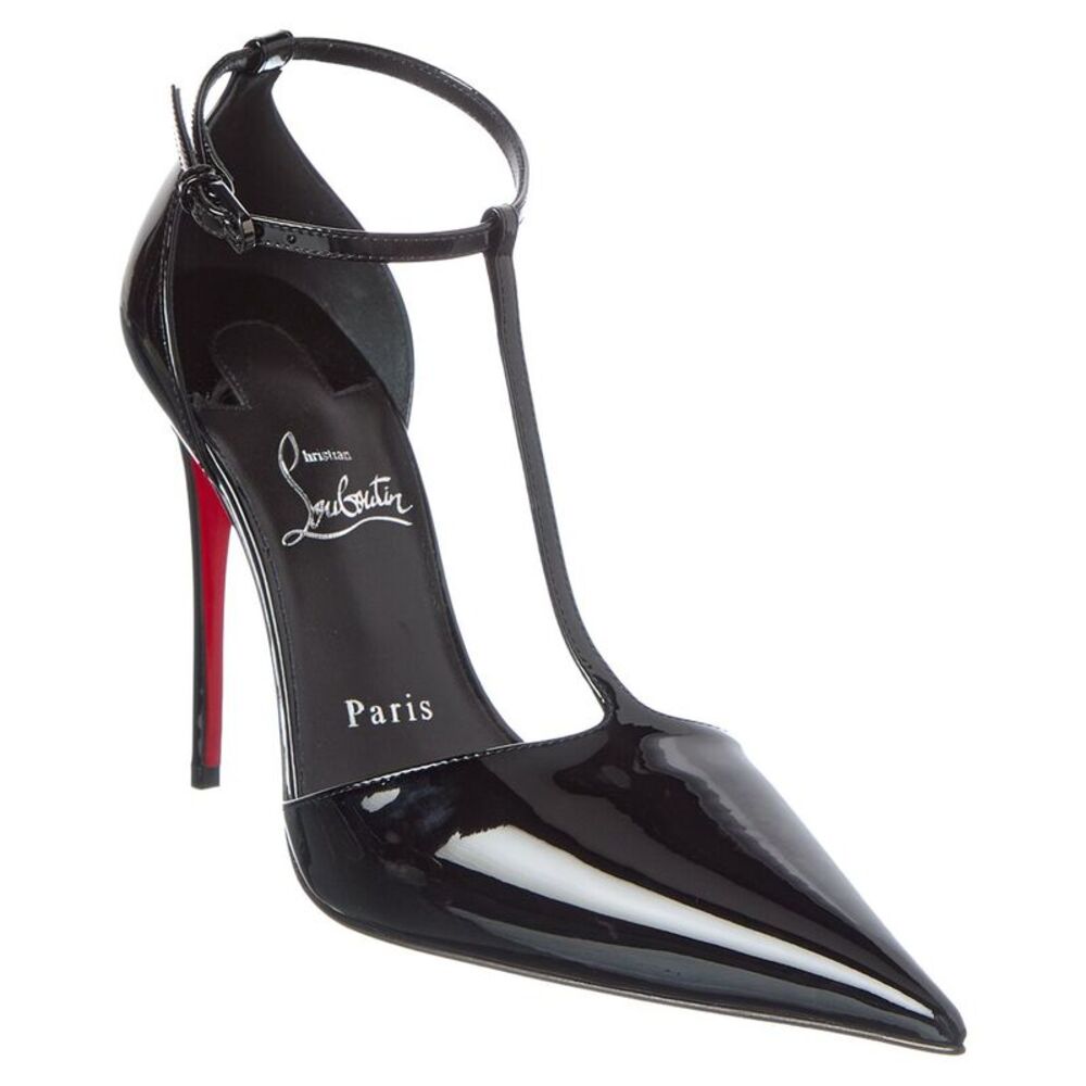 Christian Louboutin Kate Max T-Strap 100 Patent Pump, Black